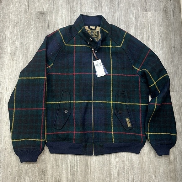 Plaid Wool Twill Jacket Polo Ralph Lauren men’s L COLOR:Hunting Stuart Tartan - Picture 7 of 10